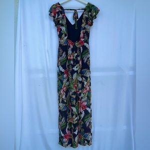 Tropical Jumpsuit with open back - XS